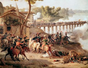 Napoleon Bonaparte geeft bevelen tijdens de Slag bij Lodi