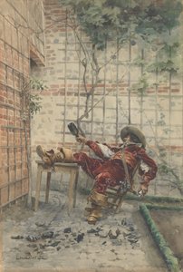 In Zijn Kopjes, 1872 door Louis Leloir