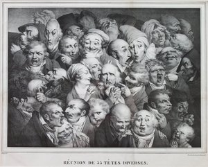 Groep van Vijfendertig Hoofden, 1825 door Louis Leopold Boilly