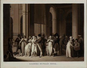 De Galerijen van het Palais Royal, 1809 door Louis Leopold Boilly