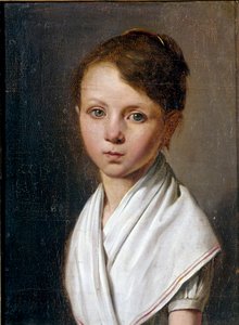 Portret van Berthe Juliette Dubois als kind door Louis Leopold Boilly