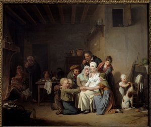 Het spel van rundervoet door Louis Leopold Boilly