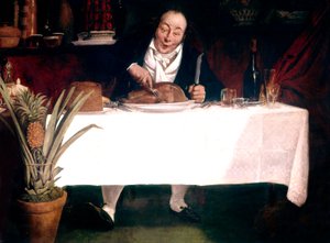De lekkerbek: Man die kalkoen eet door Louis Leopold Boilly