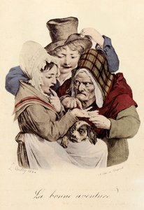 Het gelukkige avontuur, gravure door Louis-Leopold Boilly