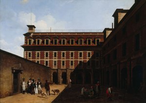De Madelonnettes Gevangenis, ca. 1810 door Louis Leopold Boilly