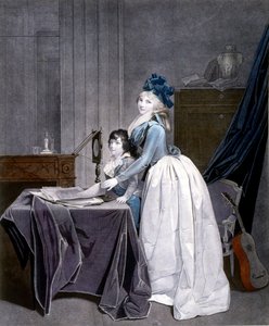 De optische illusie. 1794 (gravure). door Louis Leopold Boilly (1761-1845). L