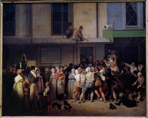 De ingang van het theater van dubbelzinnige komedie door Louis Leopold Boilly