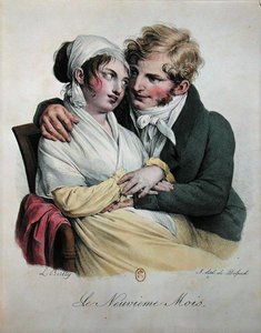 De negende maand van de zwangerschap, ca. 1825 door Louis Leopold Boilly