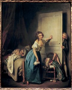 De gluurder door Louis Leopold Boilly