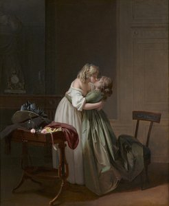 Twee jonge vrouwen kussen, ca. 1790-1794