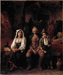 Begrafenis op het Romeinse platteland door Louis Leopold Robert