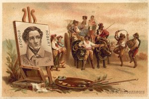 De Oogsters door Louis Leopold Robert door Louis Leopold Robert