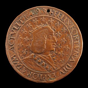 Karel VIII, 1470-1498, Koning van Frankrijk 1483 [voorzijde], 1493-1494 door Louis Lepère