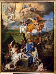 Thaumaturgie: Koning Lodewijk IX (1214-1270) (Saint Louis) geneest de ecrouelles door Louis Licherie de Beurie