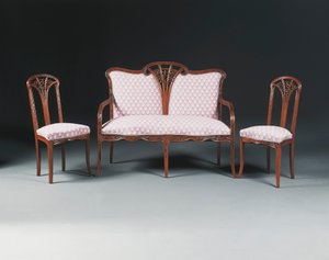 Mahoniehouten salonsuite, c.1900 door Louis Majorelle