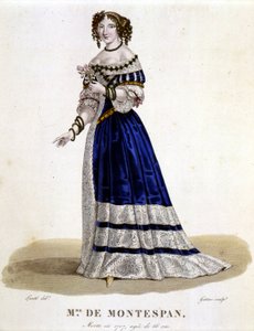 Françoise Athénaïs (Françoise-Athénaïs) door Rochechouart Mortemart, Markiezin de Montespan (of Madame de Montespan) (1640-1707) - in "Galerie française de femmes célèbres", tekening door Louis Maris Lante, Parijs