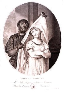 Zoals je haar vindt, gegraveerd door G. Lancon, c.1840 door Louis Marie Sicard