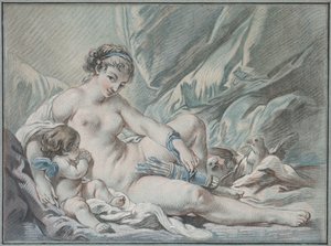 Liefde vraagt Venus om zijn wapens terug te geven