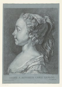 Portret van een jong meisje door Louis Marin Bonnet