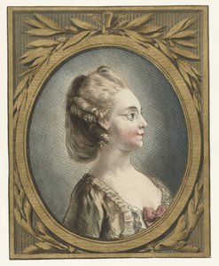Portret van een jonge vrouw door Louis Marin Bonnet