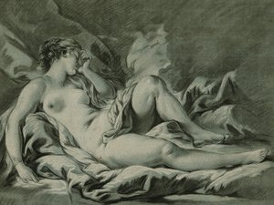 Venus Slapend, Naar Francois Boucher, 1771 door Louis Marin Bonnet