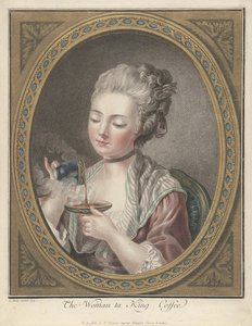 Vrouw die koffie drinkt