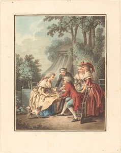 De Lunch door Louis Marin Bonnet after Jean Baptiste Hüet, I