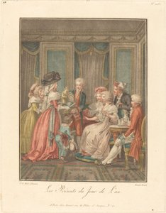 Nieuwjaarsgeschenken door Louis Marin Bonnet after Jean Baptiste Hüet, I