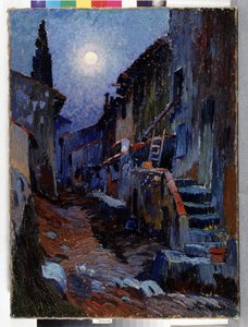 Auriol, steegje met maanlicht
