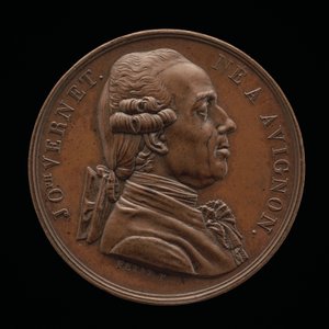 Claude-Joseph Vernet, 1714-1789, schilder [voorzijde], 1826