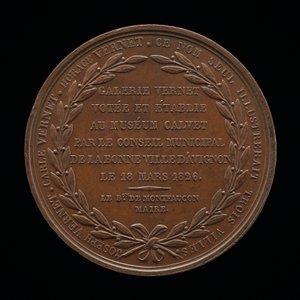 Inscriptie [achterzijde], 1826 door Louis Michel Petit