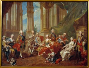 Koning Filips V (1683 - 1746) van Spanje en zijn familie (schets)