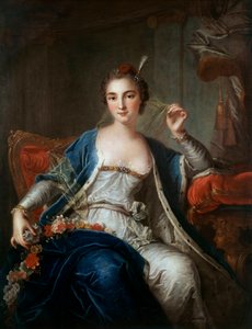 Portret van Mademoiselle Salle in 1737 door Louis Michel van Loo