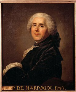 Portret van Pierre Carlet de Chamblan de Marivaux (1688-1763) Schilderij door Louis Michel van Loo (1707-1771) 1743 Zon. 0,63 x 0,52 m door Louis Michel van Loo