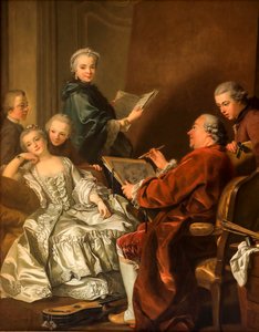 Carle Van Loo en zijn familie door Louis Michel van Loo