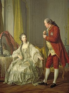 Portret van de markies de Marigny en zijn vrouw, Marie-Francoise Constance Julie Filleul door Louis Michel van Loo