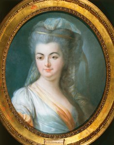 Portret van gesluierde vrouw door Louis Michel van Loo