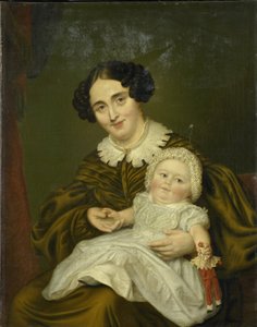 Mevrouw Carp en haar jonge zoon door Louis Moritz