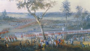 Inname van Yorktown, Virginia, 19 oktober 1781 door Louis Nicolas van Blarenberghe