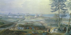 Het beleg van Yorktown van 6 tot 19 oktober door Louis Nicolas van Blarenberghe