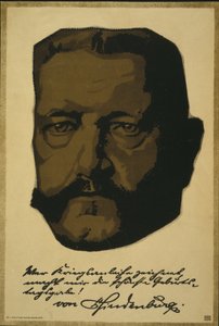 Portret van General Field Marshall Paul von Hindenburg door Louis Oppenheim