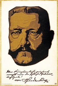 Portret van Generaal Veldmaarschalk Paul von Hindenburg, uitgegeven in München, 1917 door Louis Oppenheim