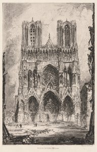 Kathedraal van Reims, Facade door Louis Orr