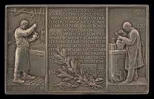 Vijftigste Verjaardag van de Christofle Company, 1842-1892 [achterzijde]
