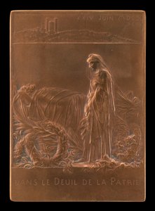 Frankrijk rouwt om de president van de republiek [achterzijde], 1894