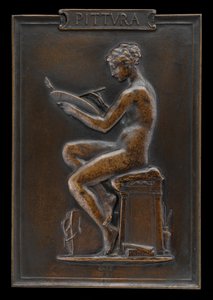 Schilderij Pittura, 1879 door Louis Oscar Roty
