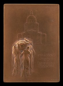 Het lichaam van president Sadi Carnot gedragen naar het Panthéon [voorzijde], 1894 door Louis Oscar Roty