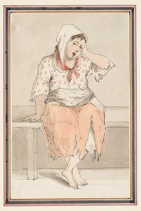 Studie van een zittende vrouw door Louis Philippe Boitard