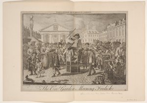 De ochtendfrolijkheid van Covent Garden door Louis Philippe Boitard