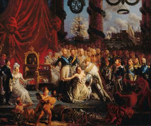 Lodewijk XVIII (1755-1824) helpt Frankrijk op de been, na 1814 door Louis Philippe Crepin